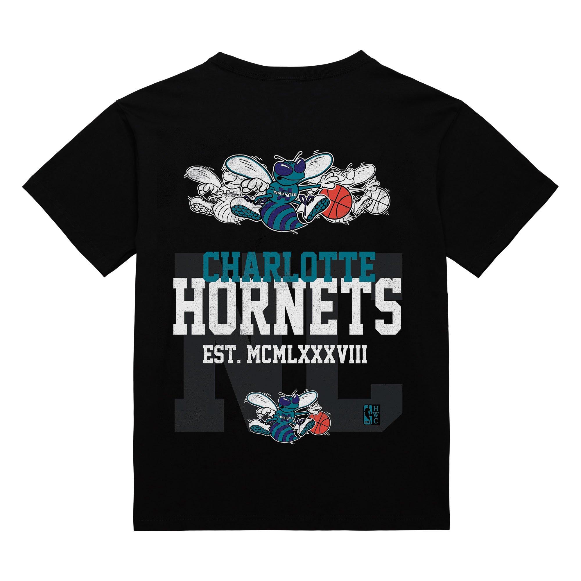 Mitchell & Ness Charlotte Hornets Home Team Tee - Black - BLACK